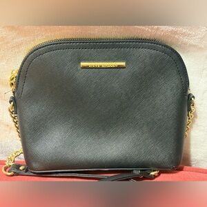Steve Madden Black and Gold Textured Crossbody Bag